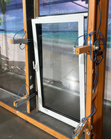 Ventanas de Aluminio de Estilo Europeo con Certificación NFRC, Ventana Abatible con Triple Aislamiento Térmico para Villa