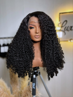 Perruque Pixie Bouclée Prête à Porter en Cheveux Humains Indiens, Sans Colle, Vente en Gros, Cheveux Naturels avec Perruques Frontales HD Full Lace pour Femmes