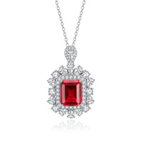 Bijoux de mariage pour femmes brésiliennes avec pierres précieuses de laboratoire : rubis vert Zambie taille princesse et pierres assorties cultivées en laboratoire