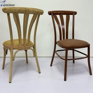 Venta al por mayor de muebles de boda para hoteles apilables modelo de lujo de metal para fiestas mesas y sillas de comedor para eventos - Product Image 6