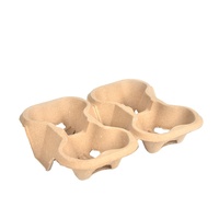Support de tasses à café jetable personnalisé en kraft écologique et recyclable pour 4 tasses, détachable