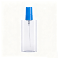 Flacon pulvérisateur vide rechargeable de 125 ml en PET PCR transparent avec pulvérisateur bleu pour parfum et soins de la peau