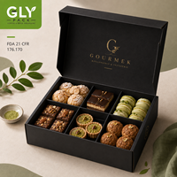 Boîte cadeau personnalisée pour pâtisseries avec séparateurs, emballage en papier alimentaire pour biscuits, pâtisseries, macarons, fruits, desserts