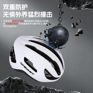 Casco de Ciclismo SAGMIT Blanco Brillante Unisex, Equipo de Seguridad para Bicicleta de Montaña y Carretera - Product Image 4