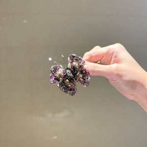 Pince à cheveux latérale série Papillon Ballet, avec perles d'imitation et pierres précieuses, design minimaliste moderne, 11 cm, pour usage quotidien, offre spéciale - Product Image 3