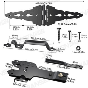 Bisagras <span class=keywords><strong>de</strong></span> Alta Resistencia OEM <span class=keywords><strong>de</strong></span> 8 Pulgadas, Bisagras <span class=keywords><strong>de</strong></span> Metal y Vinilo Negras <span class=keywords><strong>para</strong></span> Puertas <span class=keywords><strong>de</strong></span> <span class=keywords><strong>Madera</strong></span>, Cierre Automático, Juego <span class=keywords><strong>de</strong></span> Bisagras <span class=keywords><strong>para</strong></span> Puertas - Product Image 4