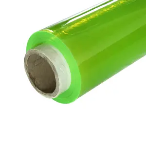 Transparent pvc mat roll green color pvc super clear roll for bag uppers