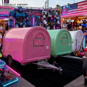 2025 Luxury Mobile <b>Car</b> Street Food Van Ice Cream Trailer with Full Kitchen Fiberglass Snack Food Chips for Sale - Product Image 3