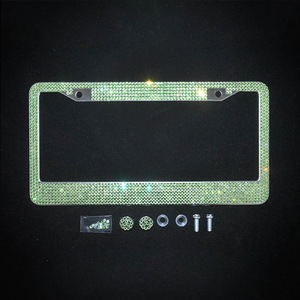diamond License Plate <b>Frame</b>,Wholesale US Standard Stainless Steel Bling License Plate <b>Frame</b> Rhinestone - Product Image 2