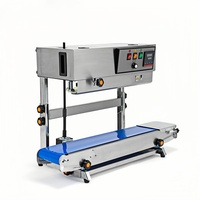 Scelleuse à bande verticale continue FR-900 en acier inoxydable, machine automatique de scellage de sacs pour l'emballage alimentaire