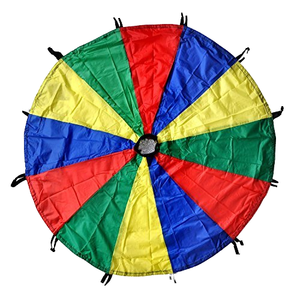 Bambini in poliestere <span class=keywords><strong>arcobaleno</strong></span> paracadute giocattolo <span class=keywords><strong>tenda</strong></span> per la ginnastica gioco cooperativo e attività di parco giochi all'aperto - Product Image 1