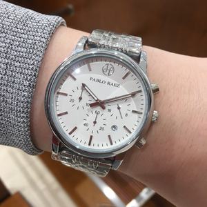 Montre à quartz pour homme OEM ODM, bracelet en acier inoxydable, étanche, lumière nocturne, calendrier, largeur du bracelet 22 mm, boîtier en alliage, cadran en verre - Product Image 4