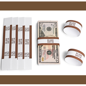 Sangles à monnaie ABA assorties de 9 couleurs avec papier kraft résistant et adhésif puissant pour l'emballage de billets - Product Image 2