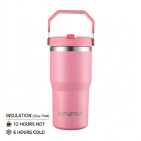 Gobelet isotherme en acier inoxydable de qualité supérieure de 20 oz avec poignée, double paroi, pour la salle de sport, le fitness, le yoga