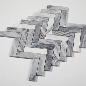 Centurymosaic-mosaico de mármol gris, 1x4 pulgadas, Grigio tosca, espiga, venta al por mayor - Product Image 3