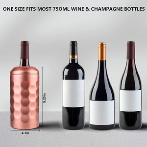 Şık 750ml çift duvar yalıtımlı buz Vintage şarap soğutucu gül altın paslanmaz çelik taşınabilir bira ve şarap soğutucu kova - Product Image 4