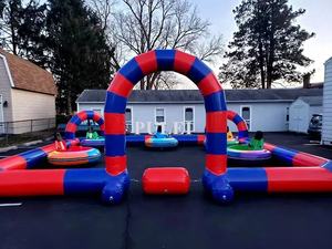 Piste de course gonflable pour voitures tamponneuses, piste d'obstacles, piste de course de karting gonflable pour <span class=keywords><strong>location</strong></span> de fête, intérieur et extérieur, OEM - Product Image 2