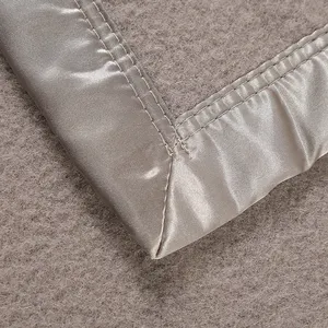 <span class=keywords><strong>Manta</strong></span> de tiro de <span class=keywords><strong>lana</strong></span> australiana <span class=keywords><strong>virgen</strong></span> <span class=keywords><strong>pura</strong></span> cepillada de peso pesado de lujo clásico 100% con borde de satén para cama - Product Image 2