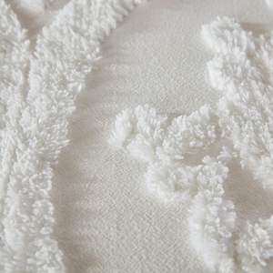 Juego de funda nórdica de Damasco de chenilla de algodón con mechones DB de 3 piezas - Product Image 3