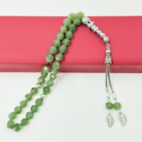 Bracelet de prière islamique, maillot de bain, jade 8 mm, 33 pièces, argent 925, Subha Misbaha, perles de pèlerinage musulmanes, Kerbai Tasbih, chapelet