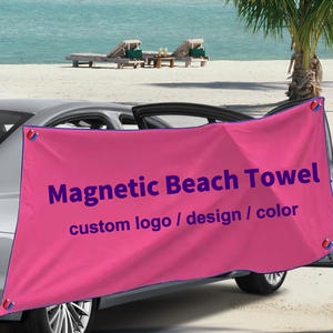 Toalla de baño magnética para exteriores resistente a la arena de secado rápido Toalla de playa magnética con cierre magnético para viajes Camping Senderismo - Product Image 2