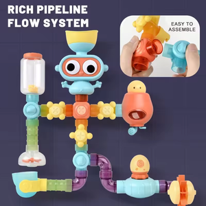 Juguete de Baño DIY para Bebés: Tuberías de Agua Giratorias para Bañera, Juguete de Montaje en Pared para <span class=keywords><strong>la</strong></span> <span class=keywords><strong>Hora</strong></span> <span class=keywords><strong>del</strong></span> Baño - Product Image 5