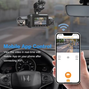 Cámara para Coche con Doble Lente 1080P, GPS, IPS, 4 Cámaras, Visión Nocturna, WDR, WiFi, APP, Cobertura de 360 Grados, Grabador de Video, Monitor de Estacionamiento, Sensor G - Product Image 3