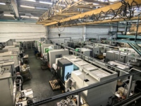 Tour CNC à lit incliné 4 axes haute précision avec commande FANUC, tourelle Sauter, modèle HT6MY, usage moyen