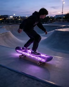 New Luxury Purple LED Light Up Skateboard - Product Image 6