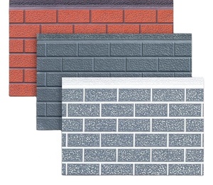 Panneau mural moderne en métal ignifuge pour extérieur, en PU, 16 mm, isolé, pour mur extérieur d'hôtel - Product Image 1