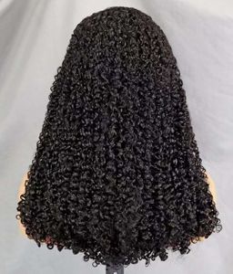 Vente en gros 250% HD dentelle avant perruques de <span class=keywords><strong>cheveux</strong></span> humains brésiliens 12-22 pouces Pixie Curl <span class=keywords><strong>cheveux</strong></span> bruts 13x4 dentelle frontale perruques longue longueur - Product Image 2