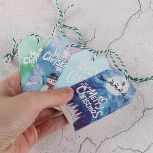 Etiquetas Navideñas al por Mayor, Etiquetas para Envolver Regalos, Etiquetas Colgantes <span class=keywords><strong>de</strong></span> Papel, Tarjetas <span class=keywords><strong>de</strong></span> Papel <span class=keywords><strong>de</strong></span> Papá Noel, Manualidades Navideñas, Artículos para Fiestas - Product Image 6