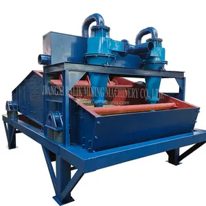 Fine sand recycling machine equipment with hydrocyclones dewatering screen washing classifying dewatering dry tailings discharge