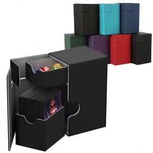 Boîte de rangement pour cartes FX, capacité 100+ cartes à collectionner, fermeture magnétique, étanche, étui de rangement TCG pour collection de cartes de jeu - Product Image 1