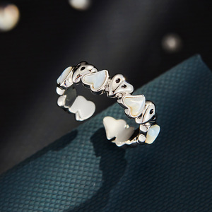 Heart-Shaped Gold-Plated <b>Adjustable</b> <b>Ring</b> For Women Index Finger Fashion Jewelry Gift - Product Image 4