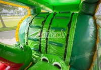 Jeu d'obstacles gonflable de crocodile pour enfants, personnalisable en usine, attrayant pour les jardins, pour l'escalade