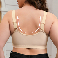 2025 femmes été soutien-gorge doux grande taille nouveau Style fermeture avant soutien-gorge push-up avec bretelles réglables sans fil respirant soutien-gorge