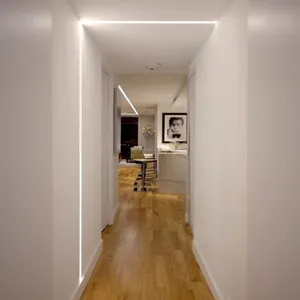 L15A ofis projesi modern profil ara bağlantı gömme montajlı tavan ışıkları batık tip LED gömme lineer aydınlatma lambası