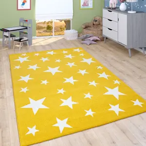 Antiscivolo giallo blu carino stella divertente e gioco <span class=keywords><strong>camera</strong></span> dei bambini tappeto tappetino da gioco design <span class=keywords><strong>camera</strong></span> dei bambini <span class=keywords><strong>tappeti</strong></span> lavabili in lavatrice - Product Image 1