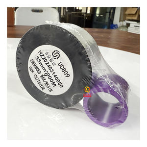 Cinta <span class=keywords><strong>de</strong></span> Resina/Cera UC809 <span class=keywords><strong>de</strong></span> 33 mm x 900 <span class=keywords><strong>m</strong></span>, Calidad General ENAHNCED, para Impresión <span class=keywords><strong>de</strong></span> Fechas en Envases <span class=keywords><strong>de</strong></span> Alimentos - Product Image 1