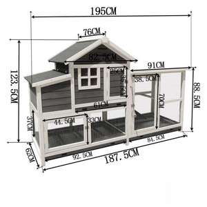 Büyük açık ahşap tavşan tavuk kümesi ile Spire şekilli yuva fantezi galvaniz tavuk kafesi döşeme tavuklar yeni durum ile - Product Image 5