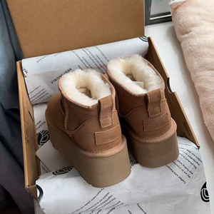 <span class=keywords><strong>Botas</strong></span> de Nieve de Lana 2025 de Alta Calidad, Diseño Original <span class=keywords><strong>para</strong></span> Hombre y <span class=keywords><strong>Mujer</strong></span>, Estilo <span class=keywords><strong>para</strong></span> Caminar, Forradas de Algodón, con Suela Gruesa - Product Image 2