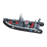 Bateau en aluminium Hedia 17-18 pieds 520a, bateau pneumatique à rames gonflables