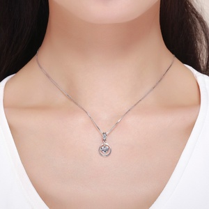 Gioielli di moda in argento Sterling 925 <span class=keywords><strong>Charm</strong></span> gioielli raffinati che fanno Zirconia <span class=keywords><strong>festa</strong></span> <span class=keywords><strong>della</strong></span> <span class=keywords><strong>mamma</strong></span> amorevole ciondolo a forma di cuore di famiglia - Product Image 6