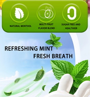 Bonbons aromatisés à la menthe et aux fruits sans sucre Haleine fraîche et fraîche Petites collations en vrac Marchandises du Nouvel An Bonbons en gros dans des sacs