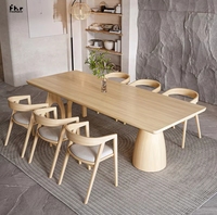 Table à manger rectangulaire nordique en bois massif Design moderne Simple table de travail à domicile bureau de négociation pour hôtels