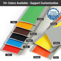 Profilé d'escalier universel antidérapant en PVC écologique à bord plat, design moderne pour tous les sols durs