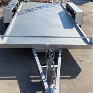 Remorque à plateau plat pour <span class=keywords><strong>voiture</strong></span> à double <span class=keywords><strong>essieu</strong></span> en acier CJS OEM avec finition galvanisée à chaud et charge utile de 2000 à 6000 kg - Product Image 3