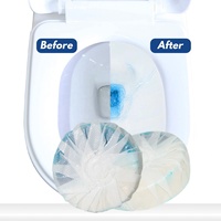 Bloc Nettoyant Désinfectant pour Toilettes, Comprimé Solide Bleu Écologique Jetable pour Cuve de WC