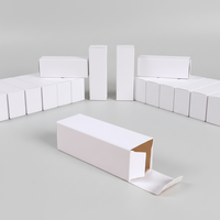 Boîte en carton blanc recyclable personnalisée avec impression mate, estampage à chaud quadricolore et UV pour emballage cadeau rigide de luxe, bougies, photos